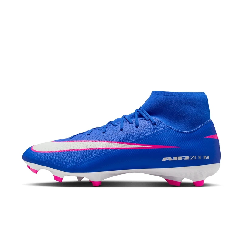 Nike Unisex Zm Superfly 10 Acad FG/MG Football Shoes, Racer Blue/White, 8.5
