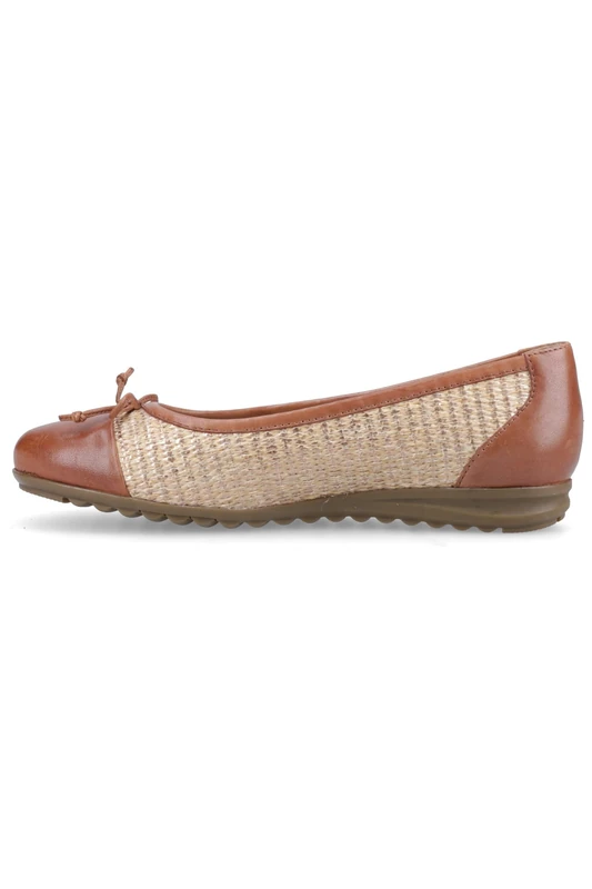 Hush Puppies Female Laurie Toe Cap Ballerina, Tan, 3