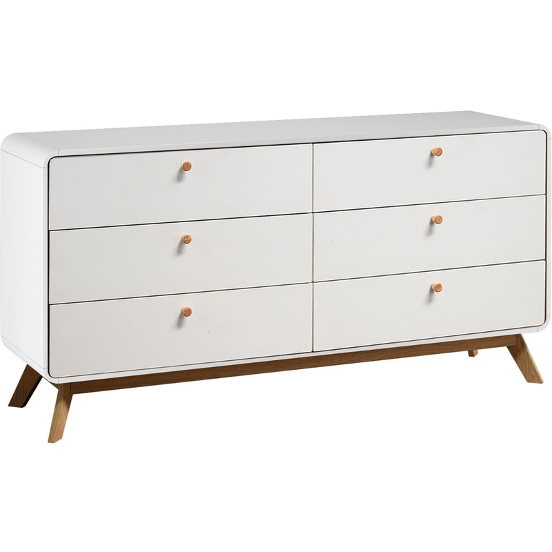Dorel Home Cassie 6-Drawer White Chest of Drawers