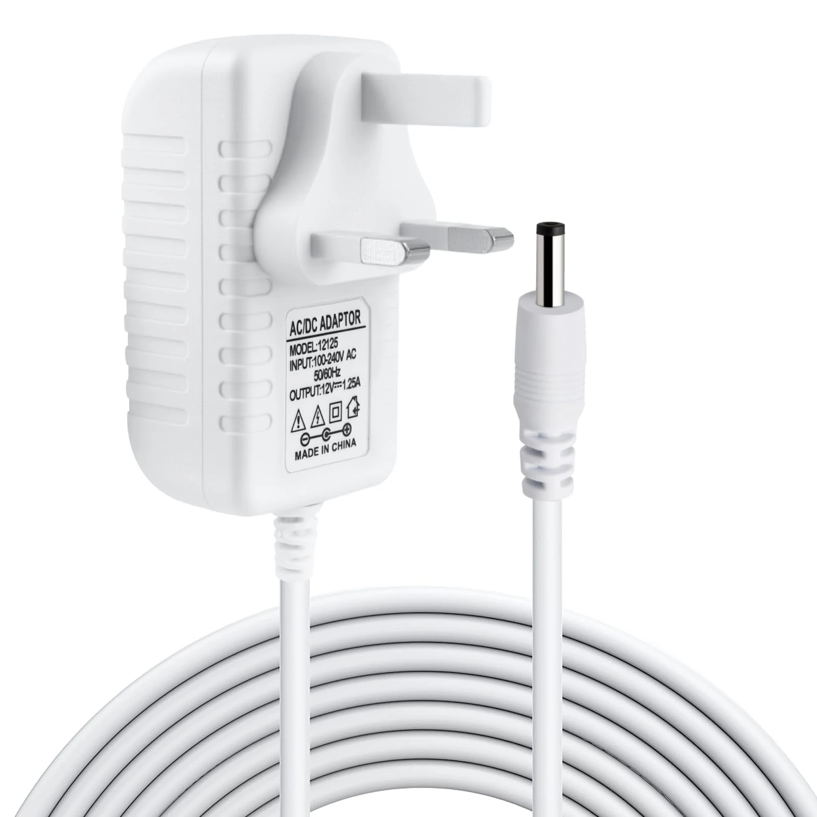 15W Power Cable for Echo Dot 3rd 4th 5th Gen, 12V 1.25A Powers Supply Adapter, 1.5M Replacement for Echo Dot Kids Edition Show 5 1st & 2nd Gen with Clock Dot Spot Pop Fire TV Charging Cord, 4.0 * 1.7