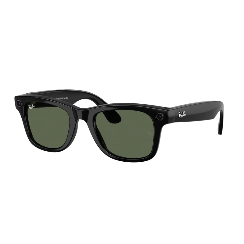 Ray-Ban Meta (Gen 2), Wayfarer Large, Shiny Black, G15 Green Lenses