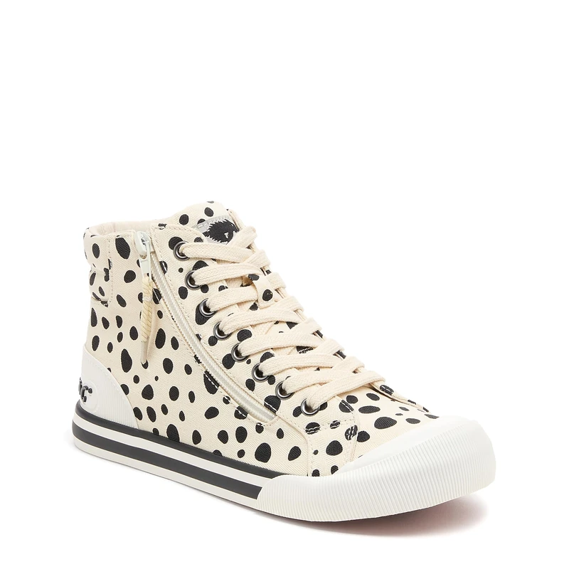 Rocket Dog Womens Jazzin Hi Sneaker, Beige, 4 UK