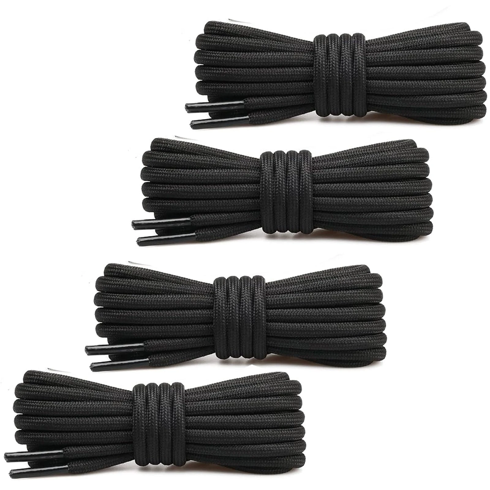 Frank James 4 Pairs 140cm Strong Work Hiking Boot Laces (Black)