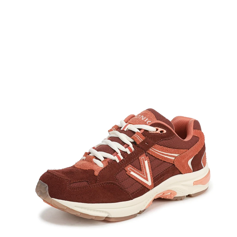 Vionic Women's 23Walk 2.0 Lace-Up Trainers | Brown Sable Leather & Suede | Wide Fit | VIO Motion Arch Support | Breathable Walking Sneakers | UK 4.5 - Image 1