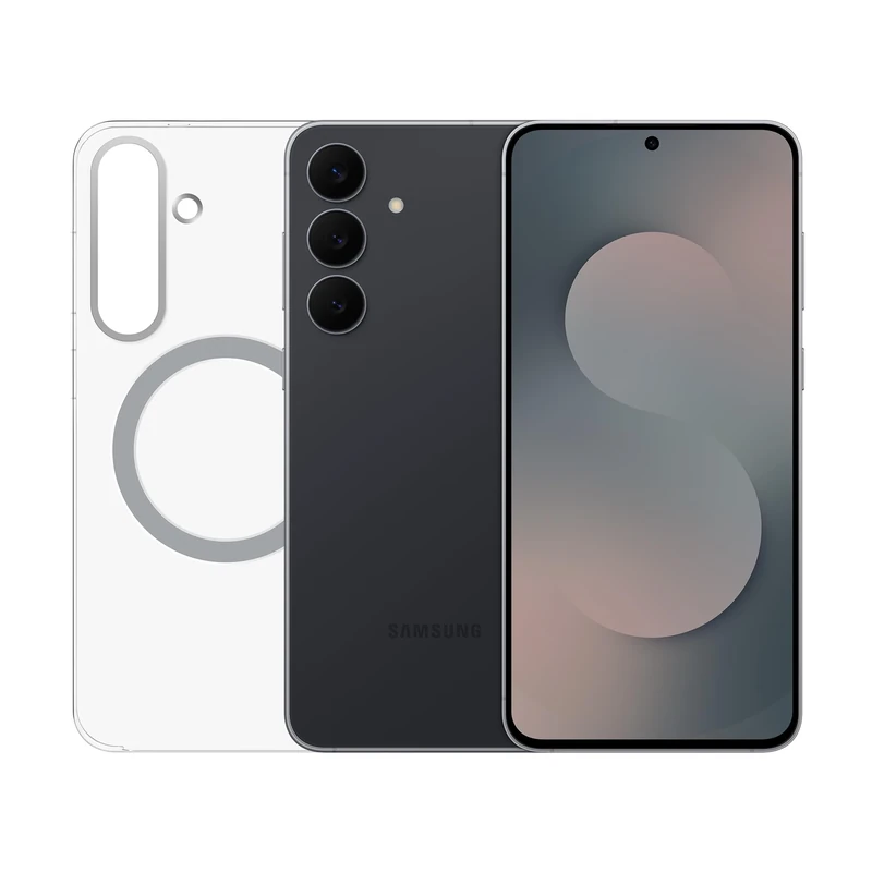 Samsung Galaxy S25 FE + Clear Case, AI Smartphone, Slim 7.4mm Frame, 6.7" FHD Display, 50MP Camera, 512GB Storage, 8GB Memory, 4900 mAh Battery, JetBlack, 3 Year Extended Warranty (UK Version)