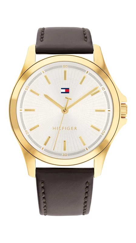 Tommy Hilfiger Analog Watch for Men Bruce Collection with Black Leather Bracelet - 1792204