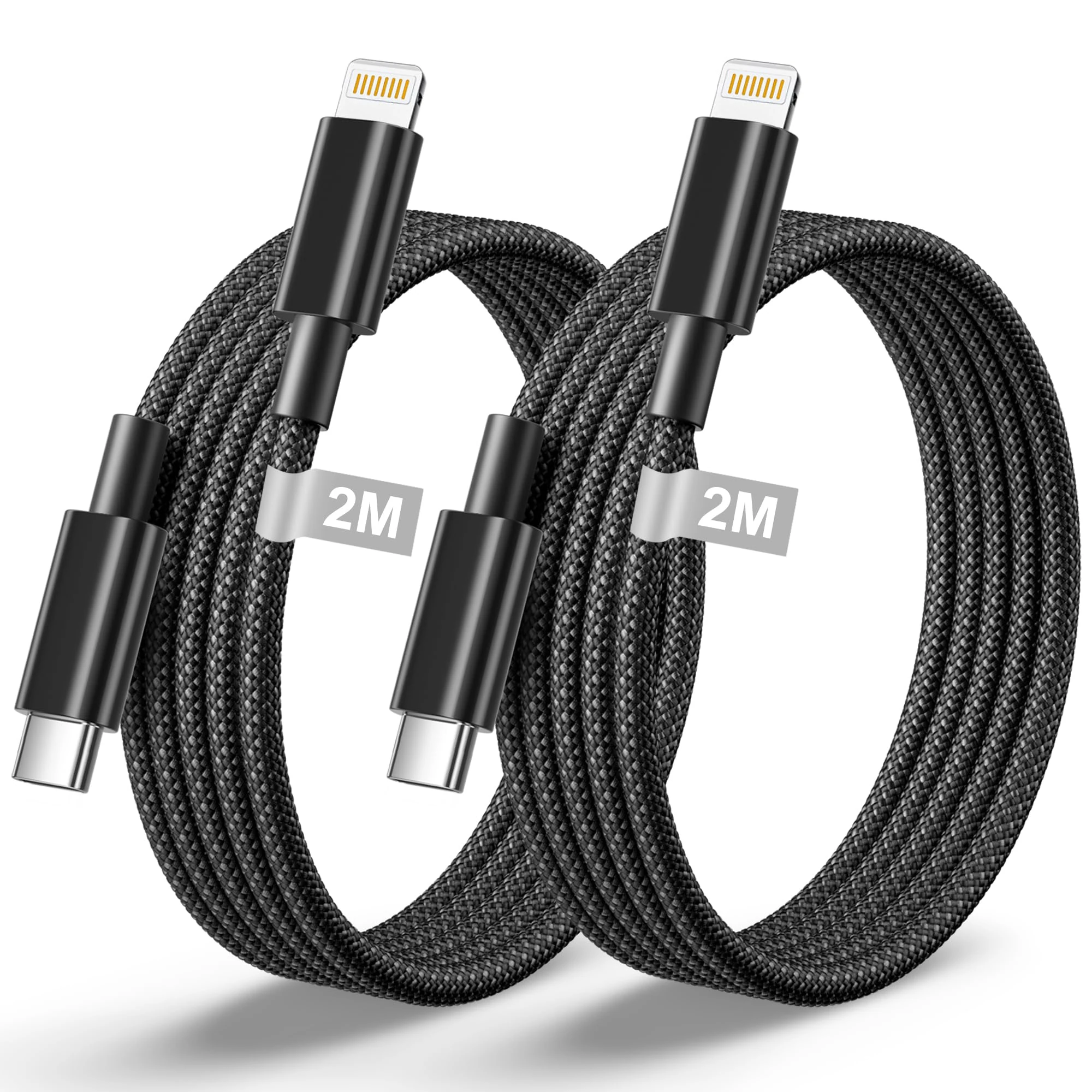 Keasen USB C to Lightning Cable [MFi Certified] 2Pack 2M USB C iPhone Charger Cable Fast Charging Type C to Lightning Cable for iPhone 14 13 12 11 Pro Max X XR XS 8 Plus,iPad AirPods Pro