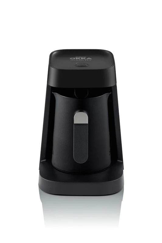 Arzum Okka Jet Automatic Turkish Coffee Maker, Black/Chrome, 480W, 3-pin UK Plug