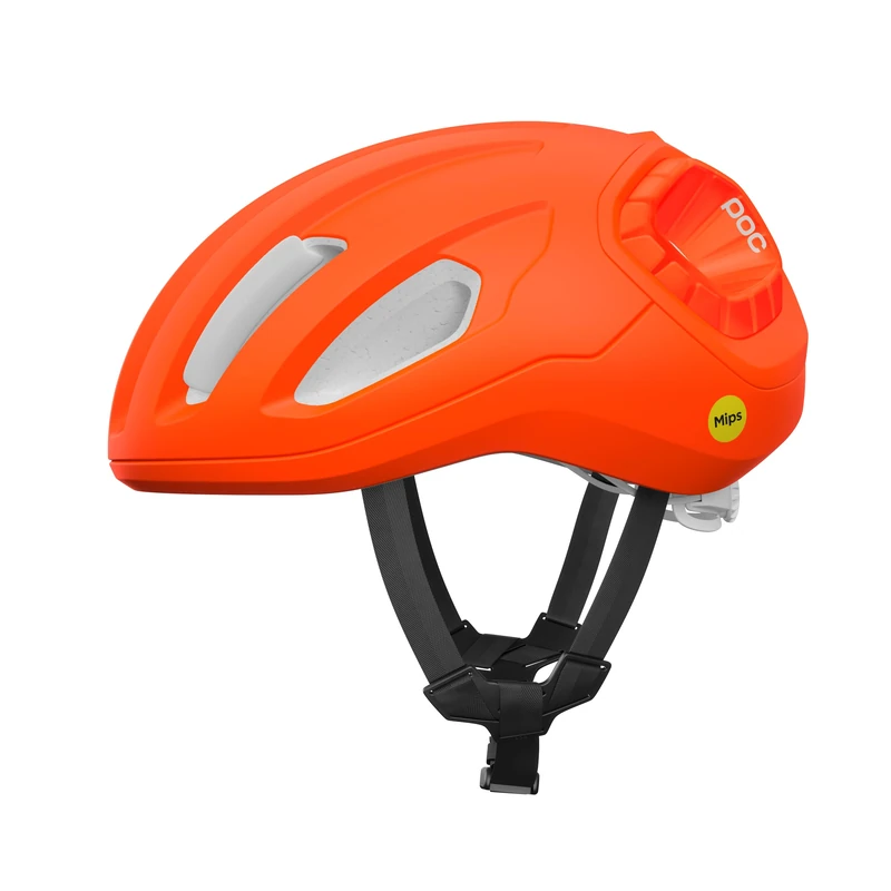 POC Amidal – Aerodynamic Road Cycling Helmet with MIPS Air Node, Reinforced Rear Zones, 360° Fit System and Knog Light Compatibility for Safety and Visibility