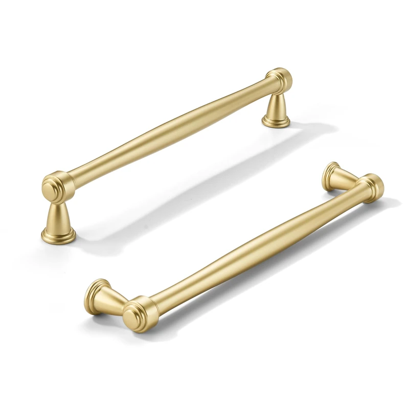 khtumeware 10 Pack 8 Inch(203mm) Antique Gold Cabinet Pulls, Black Kitchen Cabinet Handles Kitchen Cabinet Hardware for Cupboard Drawer Handles Dresser Pulls