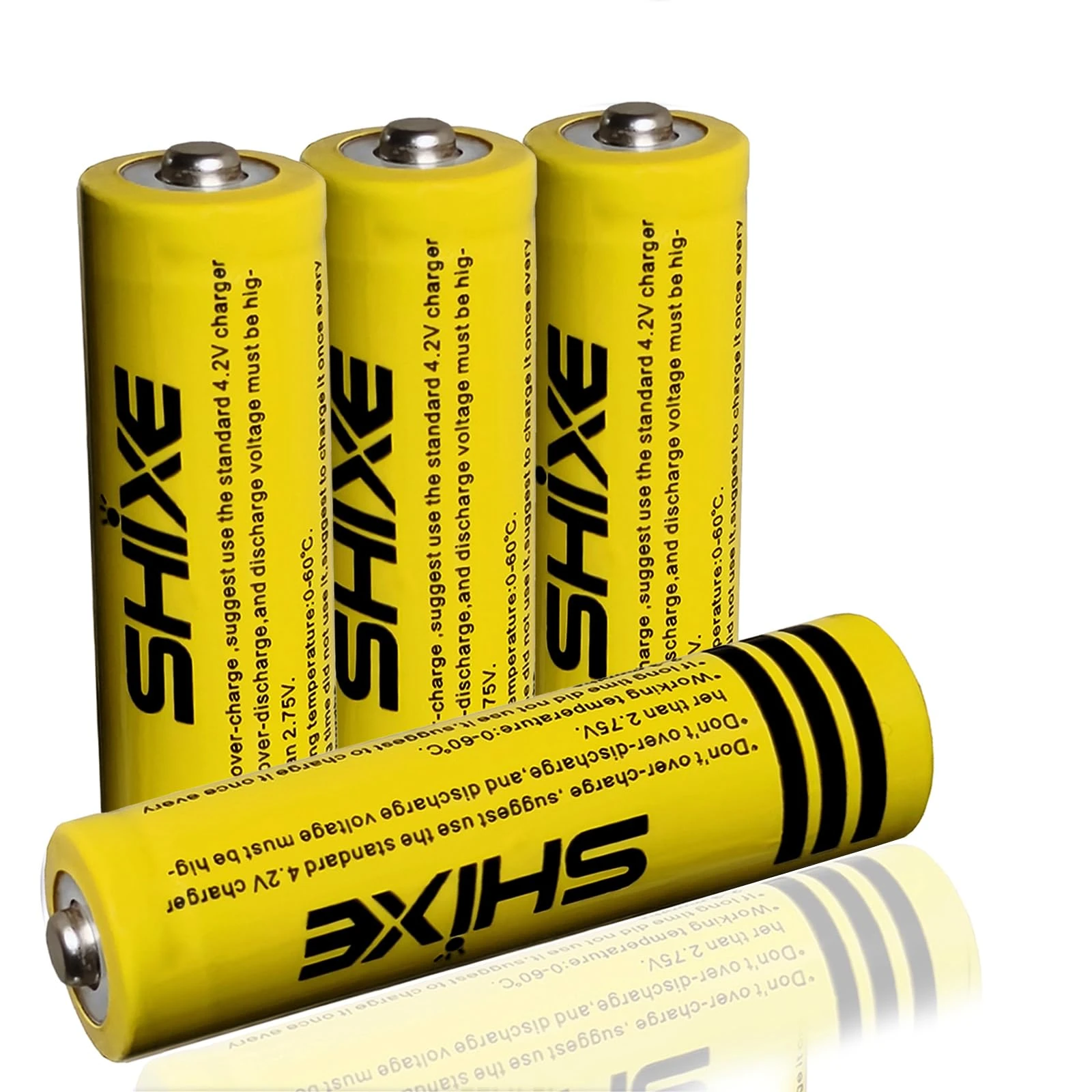 4pcs 3.7 Volt Rechargeable Battery, 3000Mah Battery High Power Lasting Long for Headlamp, LED Flashlight, Solar Light, Camera,Small Fan,Electronic Devices etc