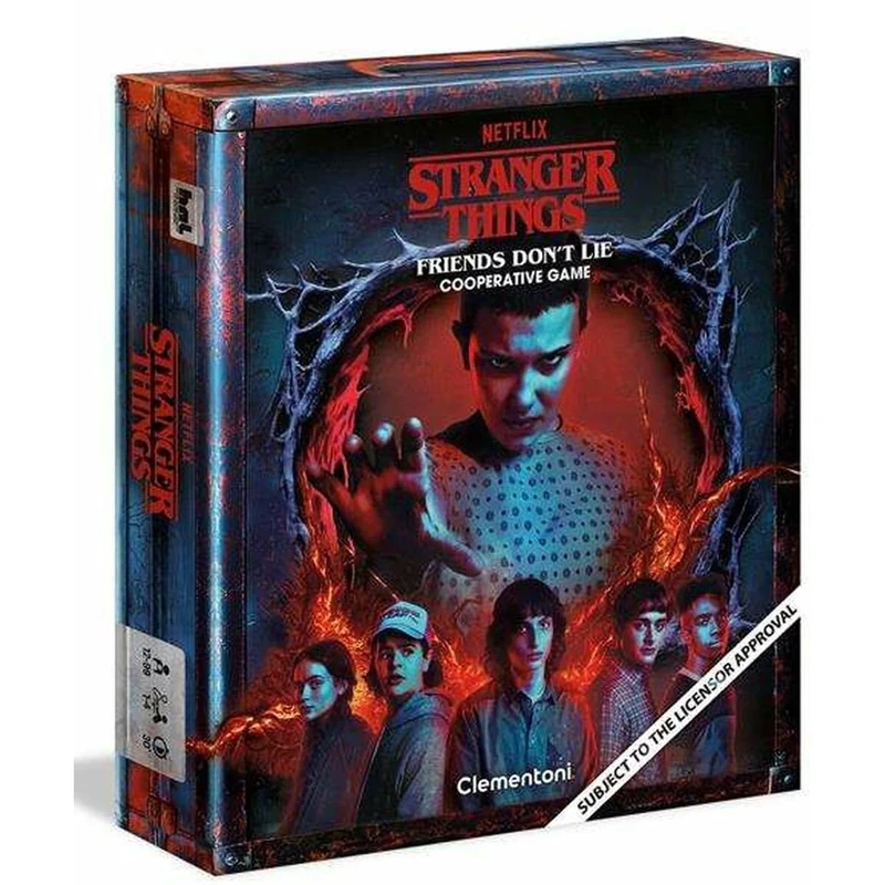Clementoni Stranger Things - Friends Don't Lie - Adventure Card Game - Includes Character Cards, Monsters and Places of Upside Down - Ages +12 Years - 55184