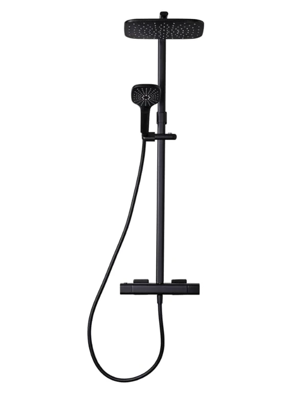 Triton Showers | Velino Cool Touch Bar Diverter | Thermostatic Shower Mixer Set | Black | Rainfall Shower Head | Cool Touch Technology | Handheld Shower | Anti Scald Shower | Mixer Bar Kit
