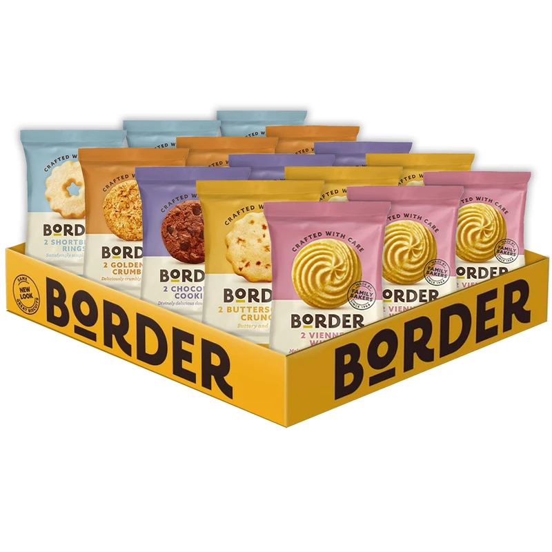 Border Biscuits Variety Bundle Hamper Set of 15 x 2 pack Biscuits (3 Packs of 5 Different Varieties, Individually Wrapped) (15 Packs Total)