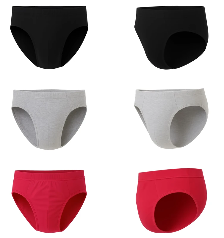 Bahob Men's Ultra Soft Cotton Blend Briefs - 6 Pack, 4XL-5XL, Ribbed