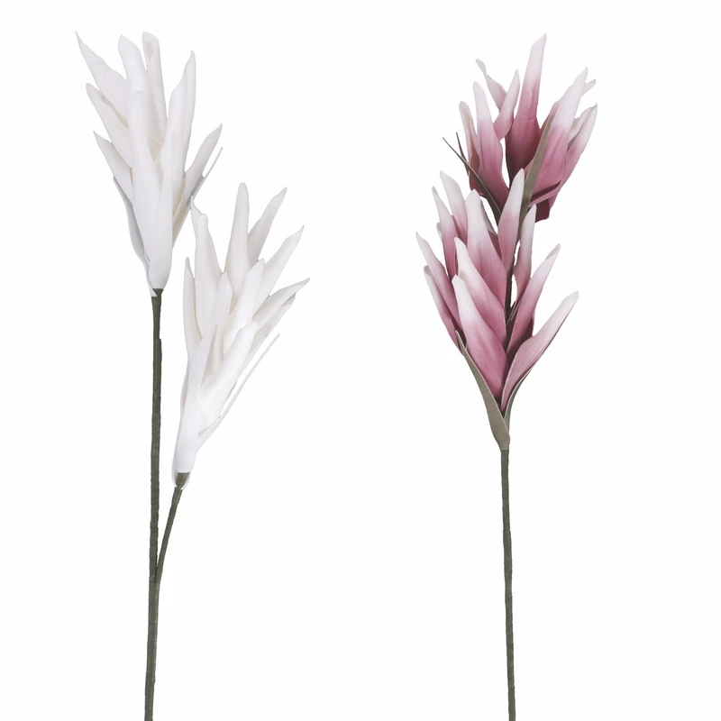 Set of 12 Artificial Flowers in Plastic (PE) h. 121 cm, Sibylla - Image 1