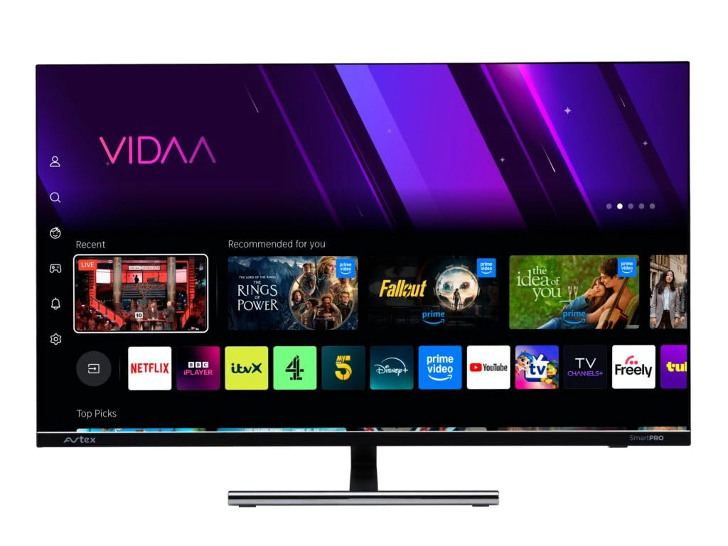 Avtex AV32TS SmartPro 32" Freely TV – Portable Full HD LED Smart TV with Freeview HD, Satellite Tuners, Wi-Fi, 12V/24V DC & AC Power – For Caravan, Motorhome, Boat, Home