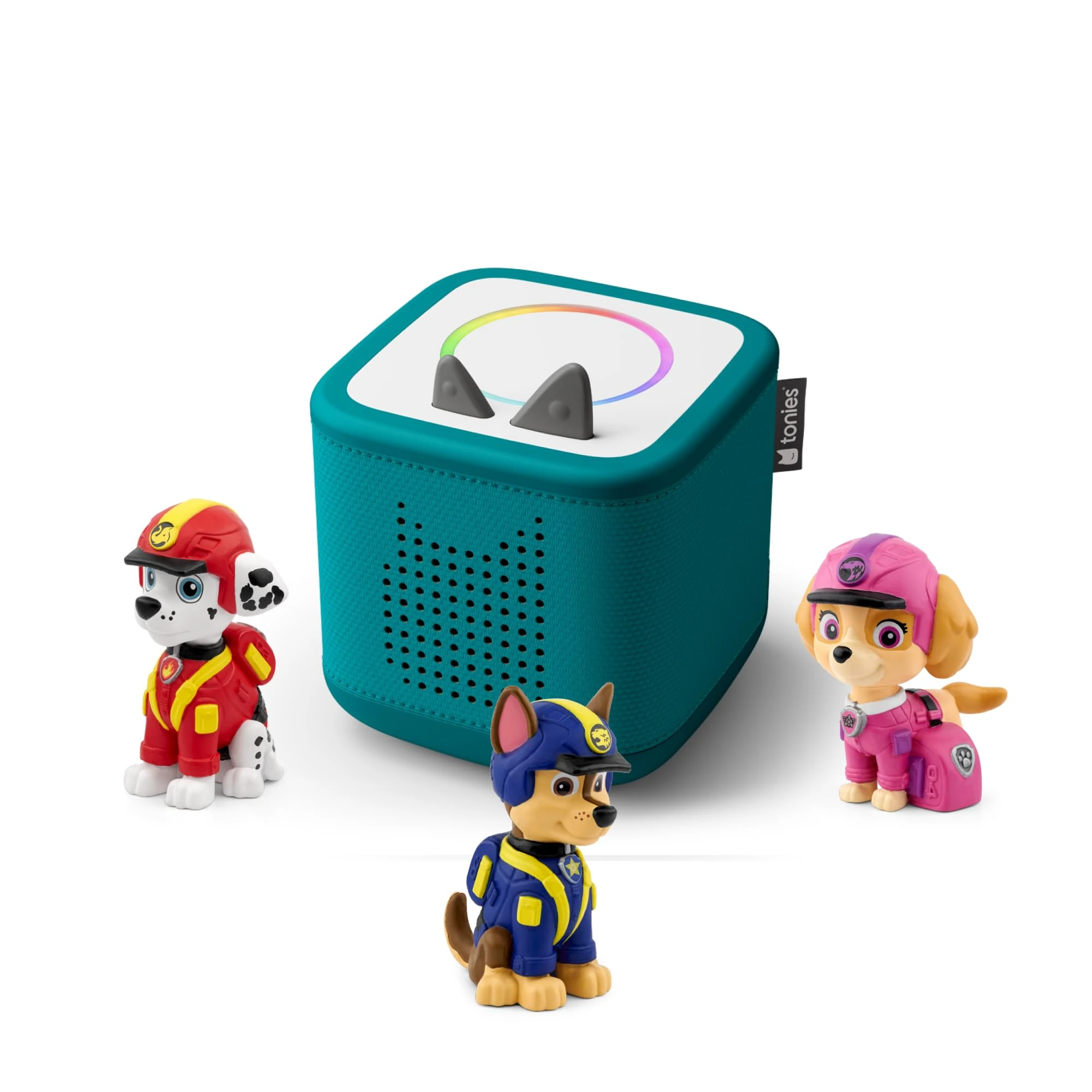 tonies Toniebox 2 Bundle Incl. 3 Tonies: PAW Patrol Jungle Pups Chase, Jungle Pups Marshall, Jungle Pups Skye, Tropical Teal