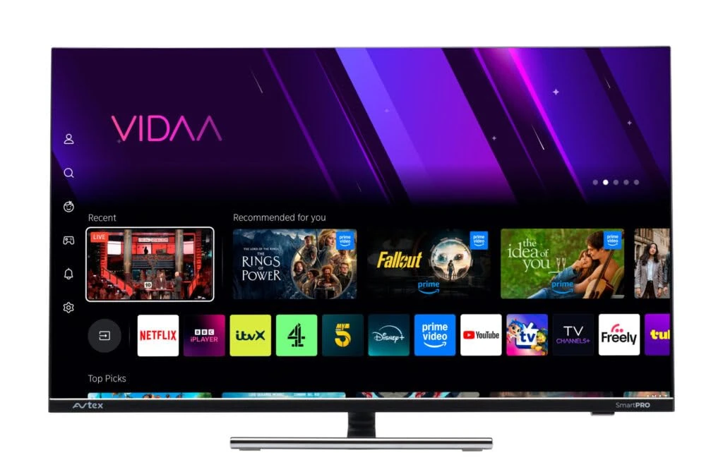 Avtex AV24TS SmartPro 23.8" Freely TV – Portable Full HD LED Smart TV with Freeview HD, Satellite Tuners, Wi-Fi, 12V/24V DC & AC Power – For Caravan, Motorhome, Boat, Travel