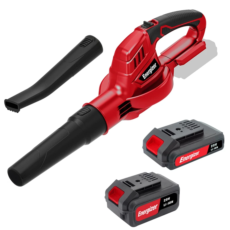 Energizer - 20V Wireless Leaf Blower (Batteries Included) - 13000 RPM Motor - 210 km/h Breath Speed - Lightweight 1.2kg - Ergonomic & Powerful - For Leaves, Dust, Debris and More