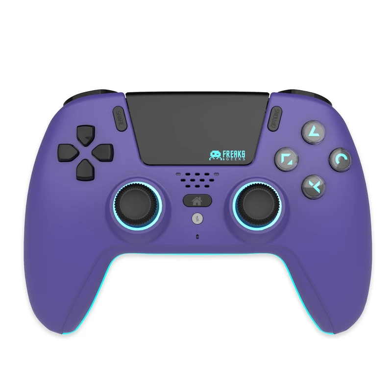 Freaks and Geeks- Bluetooth Wireless Controller for Playstation PS5 with LED - Purple