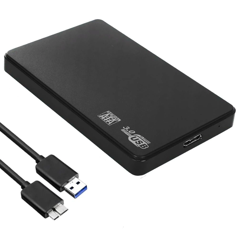 Sh. 2.5 inch External Hard Drive Enclosure USB 3.0 to SATA SSD HDD Caddy, SSD Reader, 5Gbps UASP Supported, Portable HDD SSD Case Compatible with Laptop/PC/PS4/Xbox, Black