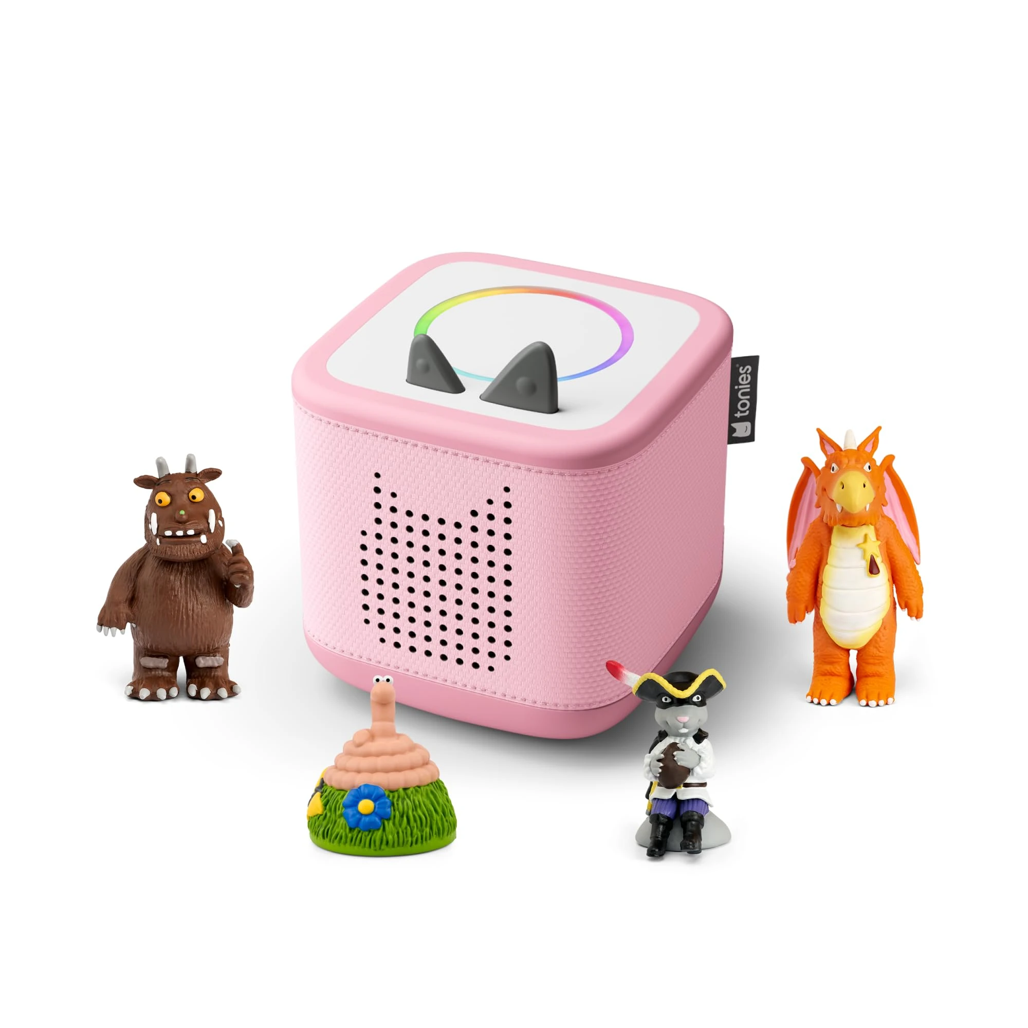tonies Toniebox 2 Bundle Incl. 4 Tonies: The Gruffalo, Zog, Highway Rat, Superworm, Cloud Pink