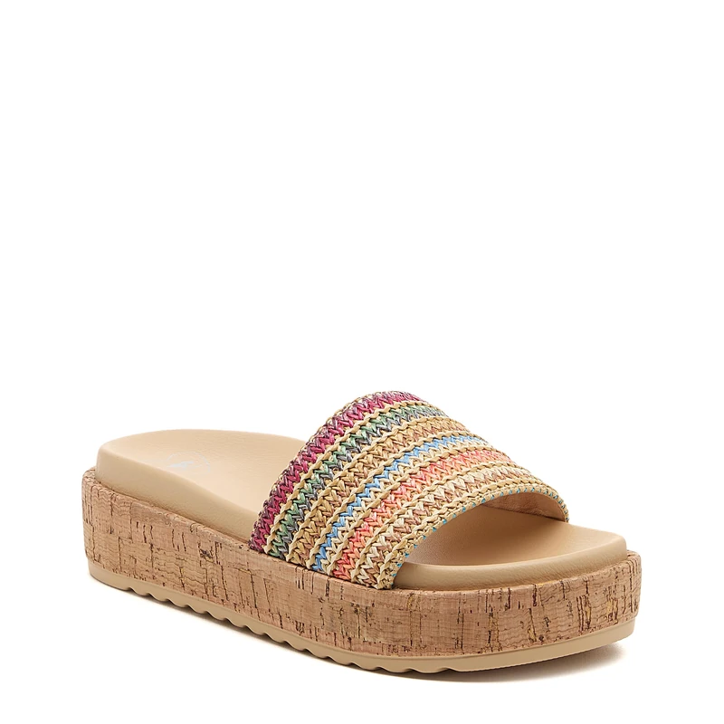 Rocket Dog Faye Alti Raffia Textile Women's Natural Sandals - UK 4 - Image 1