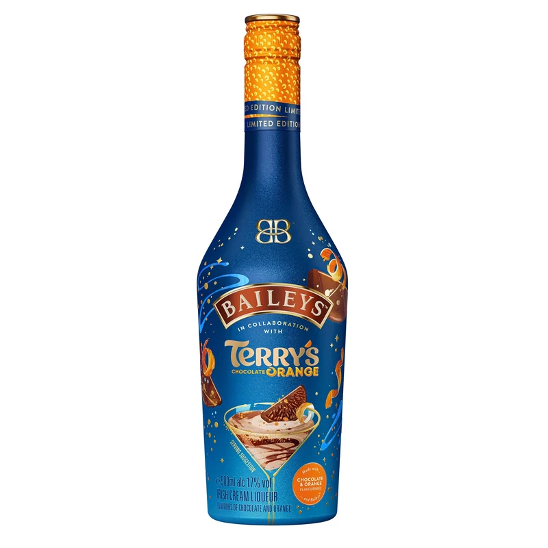 Baileys x Terry’s Chocolate Orange Irish Cream Liqueur | 17% vol | 50cl | Rich Chocolate & Hint of Orange Flavours | Enjoy Over Ice or in Cocktails
