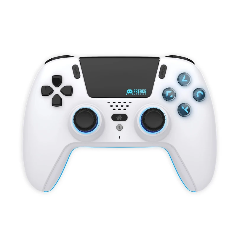Freaks and Geeks- Bluetooth Wireless Controller for Playstation PS5 with LED - White