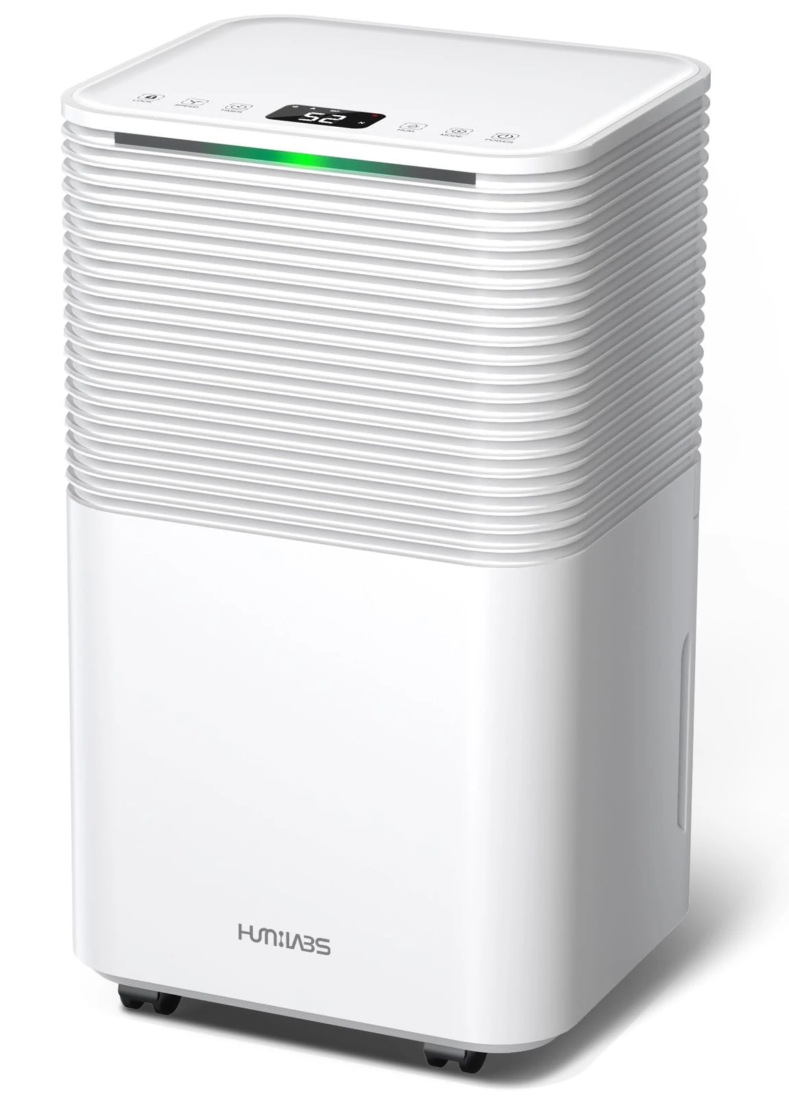 Dehumidifiers for Home Real-Time Display & Touch Control, 12L/Day Dehumidifier Laundry Drying with 3 Colors Indication, Child Lock, Dehumidifier with Dual Drainage, 24H Timer for Home/Basement/Office