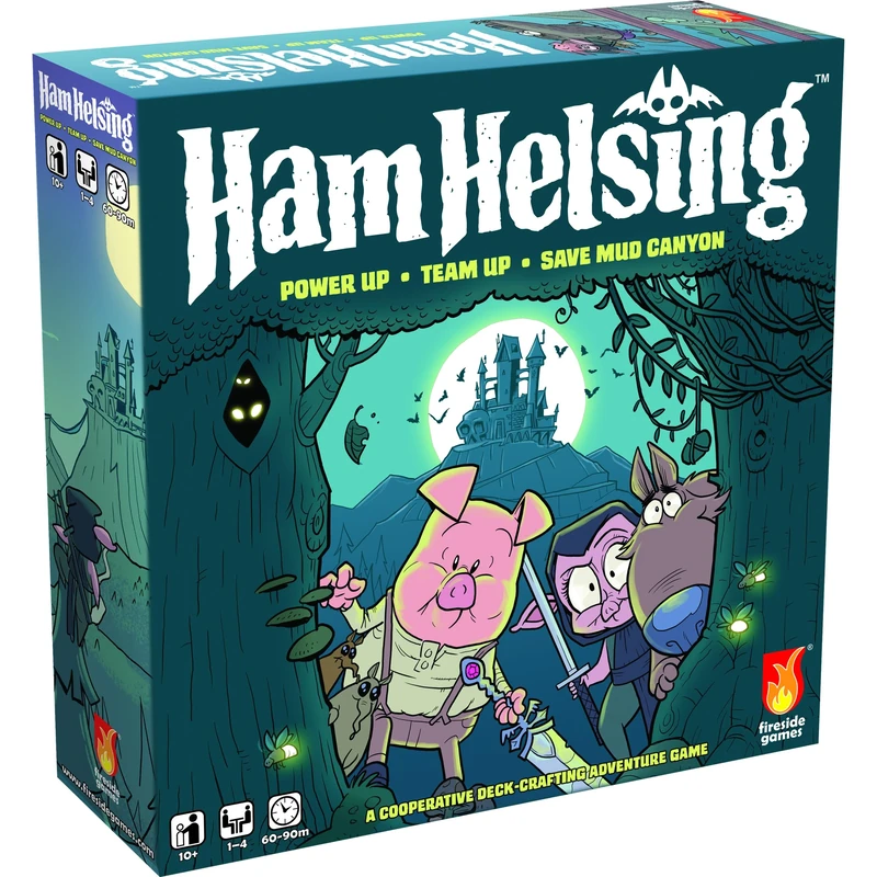 Fireside Games | Ham Helsing | Cooperative Deck Crafting Adventure Game With Transparent Upgrades Villains Locations And Tactical Team Play | 1 To 4 Players | 60 To 90 Minutes