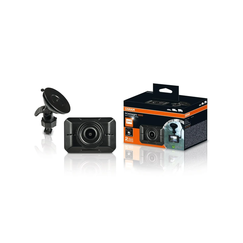 OSRAM ROADsight 1500 Dash Camera, 1080p HD, 2 inch display, 110° wide angle, G-sensor, 30fps, micro SD card slot