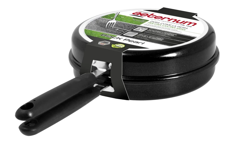 Aeternum, Black Pearl, High Non-Stick Frittata, Diameter 24 cm, Suitable for Induction, Aluminium, Black