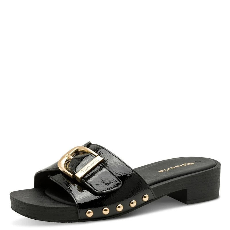 Tamaris Women's mule with wedge heel black 5 UK - Image 1