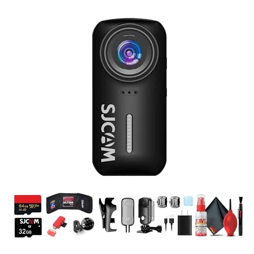 SJCAM C110 Plus Magnetic Mini Body Camera,4K 170° Fov|Bodycam with Audio & Video Recording, 6-axis Stabilisation,8x Zoom,30M Waterproof Pocket Action Cam Vlogging Camera,f/1.8 POV Cam