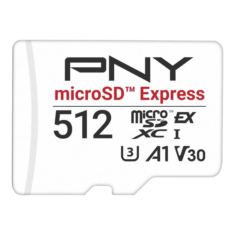 PNY microSD™ Express 512GB UHS-I U3 V30 A1 microSDXC Flash Memory Card, up to 890MB/s read & up to 810MB/s write speeds, ideal for microSD Express compatible devices like Nintendo Switch 2