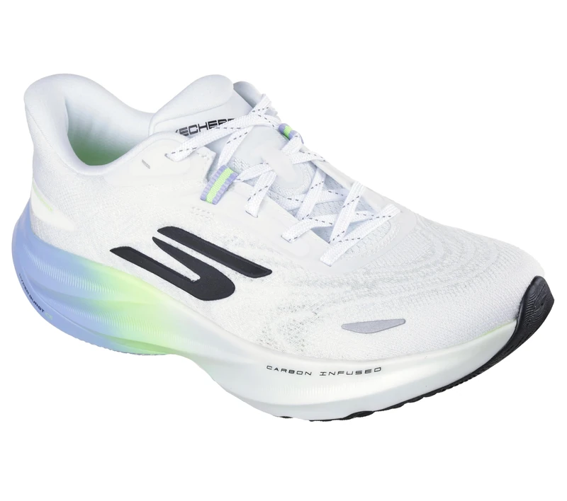 Skechers Women's Aero Spark Sneaker, White/Lime, 5.5 UK
