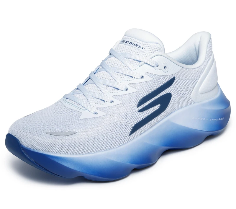Skechers Men's Aero Burst Sneaker, Light Blue, 9 UK
