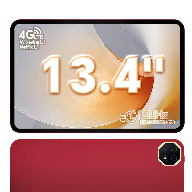 TECLAST T65 Plus Tablet 13.4 Inch, MTK G99 Octa-Core Gaming Tablet, 20GB+256GB/TF 5TB Android 15 Tablets,10000mAh/18W Fast Charge, Large Tablets with Widevine L1, Dual SIM, 2.4G/5G WiFi, 8+13MP