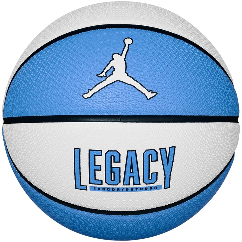 Nike Jordan Legacy 2.0 Basketball 8P - Indoor Outdoor Performance Basketball - Training Ball - Delivered Deflated, White/College Navy/College Navy/Valor Blue, 7 - Image 1