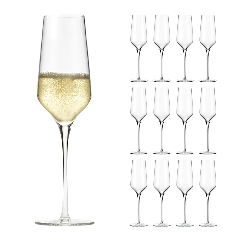 Libbey 70027 Champagne Flutes Prism, 244 ml, Set of 12