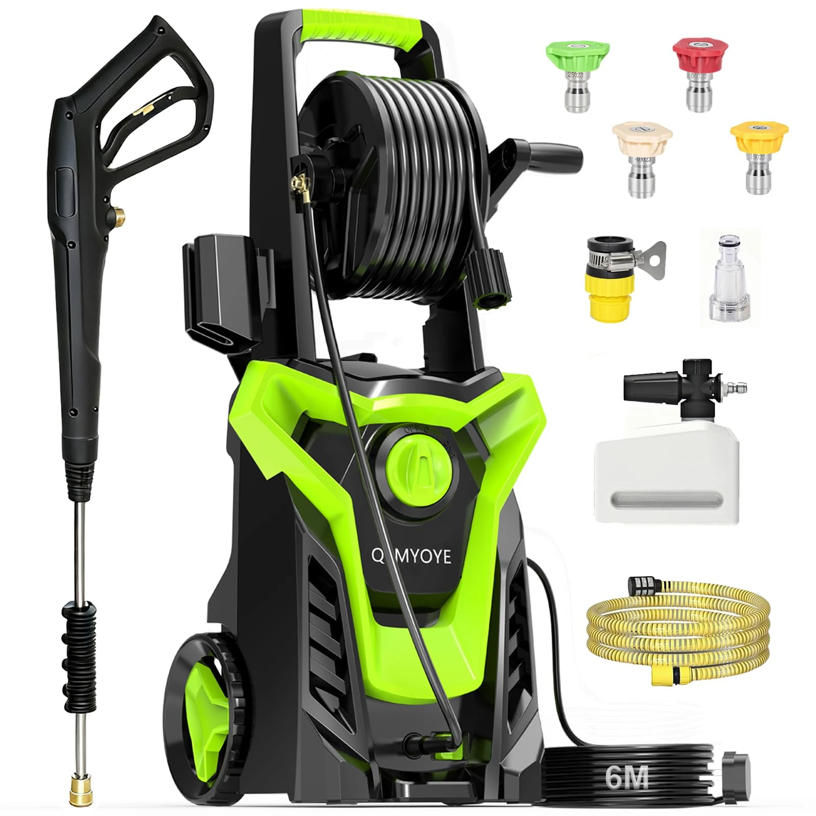 Pressure Washers, 2000W 160Bar High-Pressure 540L/H Flow Rate Jet Washers/Pressure Washers with Adjustable Nozzle & 8m Hose, Electric Power Pressure Washer for Cleaning Cars, Driveways, Patios, Fences