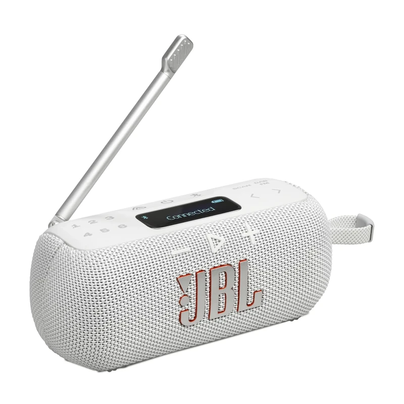 JBL Tuner 3 Portable DAB/DAB+/FM Bluetooth Radio with 6 Presets, Up to 15H Playtime, IP68 Waterproof & Dustproof, Auracast Multi-Speaker Connection, Compatible with JBL Portable App, White