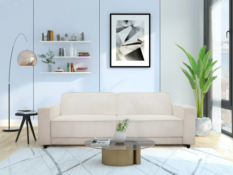 Allie 3S Sofabed Cream Corduroy