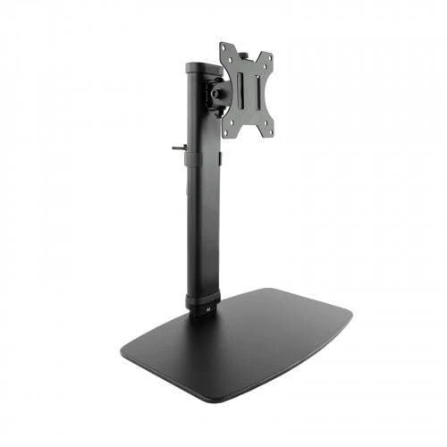 Monitor Stand - Freestanding Stand for 68.6 cm (27") Displays, Black, Sturdy and Adjustable for Visual Comfort.