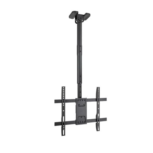 Ceiling Mount - Adjustable Bracket for Screens from 32" to 75", Black, Heavy Duty, Easy Installation, Ideal for Homes and Offices.
