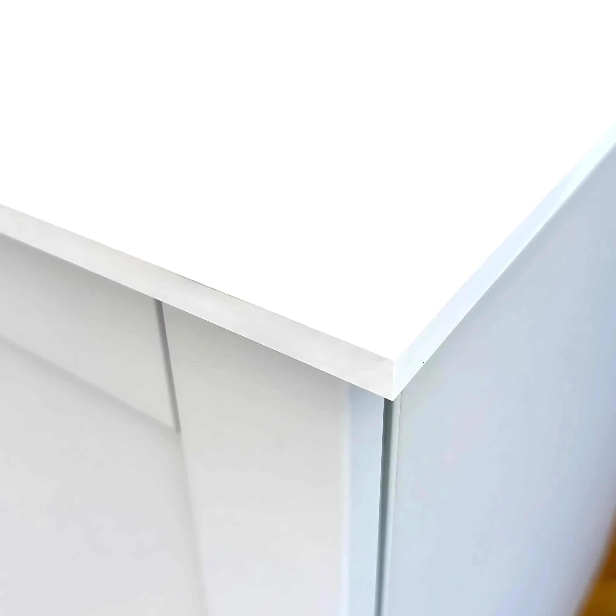 Top Worktops Compact Laminate Worktop 1000mm x 950 × 12mm – Absolute White Finish, Slim Waterproof Solid Core Surface, Heat and Scratch Resistant, Easy DIY Installation, Durable Design for Kitchens