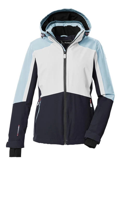 killtec KSW 28 WMN Women's Ski Jacket with Zip-Off Hood and Snow Guard Black Blue 44 43414-000