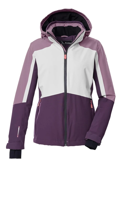 killtec KSW 28 WMN Ski Jacket/Functional Jacket with Zip-Off Hood and Snow Guard 43414-000 Plum 40